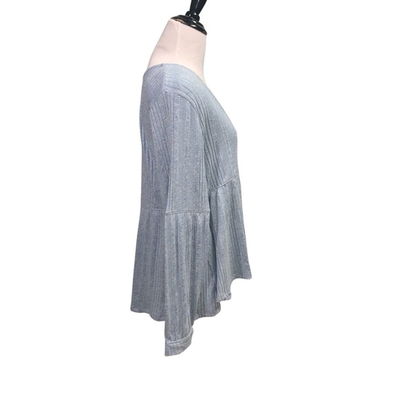 SO Sonoma Goods for Life Women's Knit Top Junior Size Large NWT Baby Blue V-Neck - Picture 6 of 9